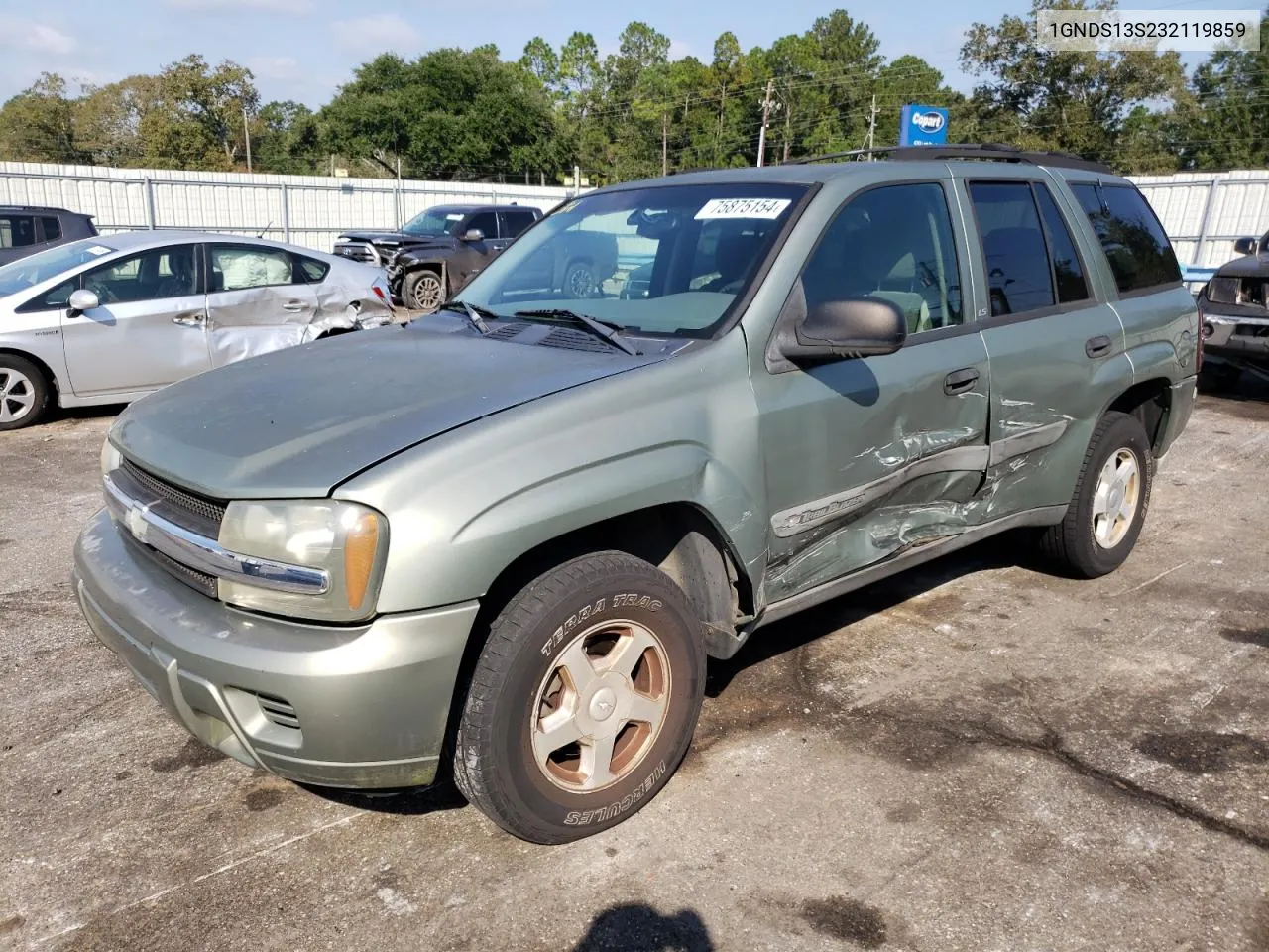 2003 Chevrolet Trailblazer VIN: 1GNDS13S232119859 Lot: 75875154