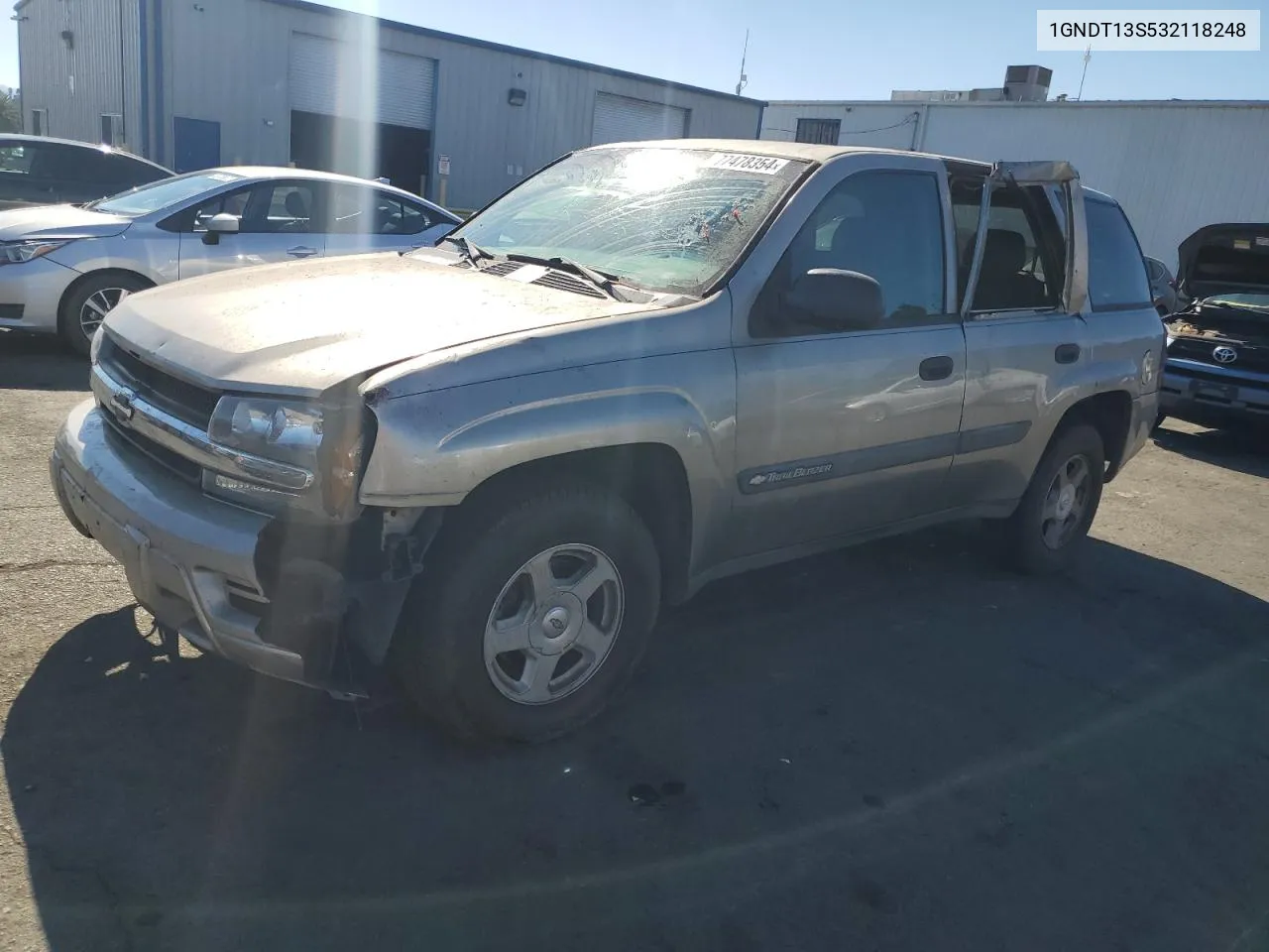 2003 Chevrolet Trailblazer VIN: 1GNDT13S532118248 Lot: 77478354