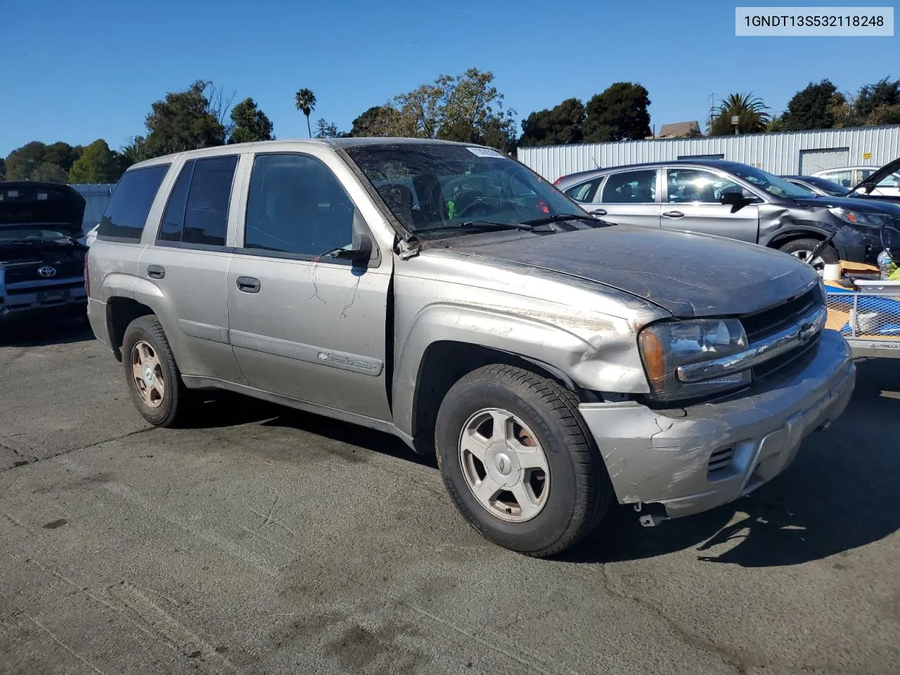 2003 Chevrolet Trailblazer VIN: 1GNDT13S532118248 Lot: 77478354