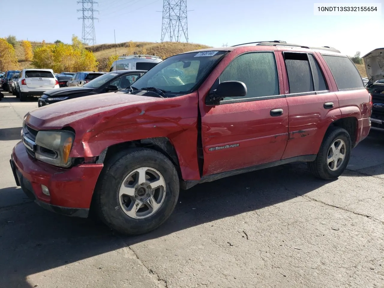 2003 Chevrolet Trailblazer VIN: 1GNDT13S332155654 Lot: 77608744