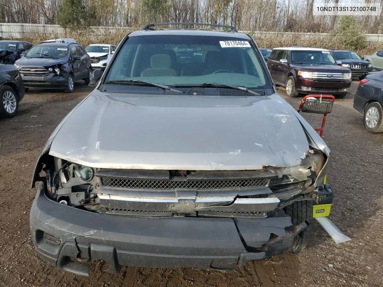 2003 Chevrolet Trailblazer VIN: 1GNDT13S132100748 Lot: 78170464