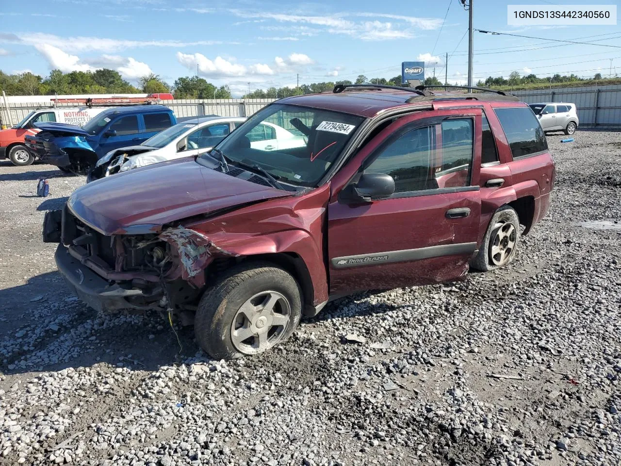 2004 Chevrolet Trailblazer Ls VIN: 1GNDS13S442340560 Lot: 72794964