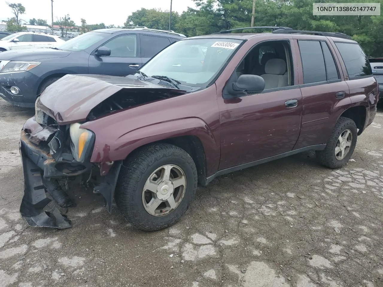 2006 Chevrolet Trailblazer Ls VIN: 1GNDT13S862147747 Lot: 64953084