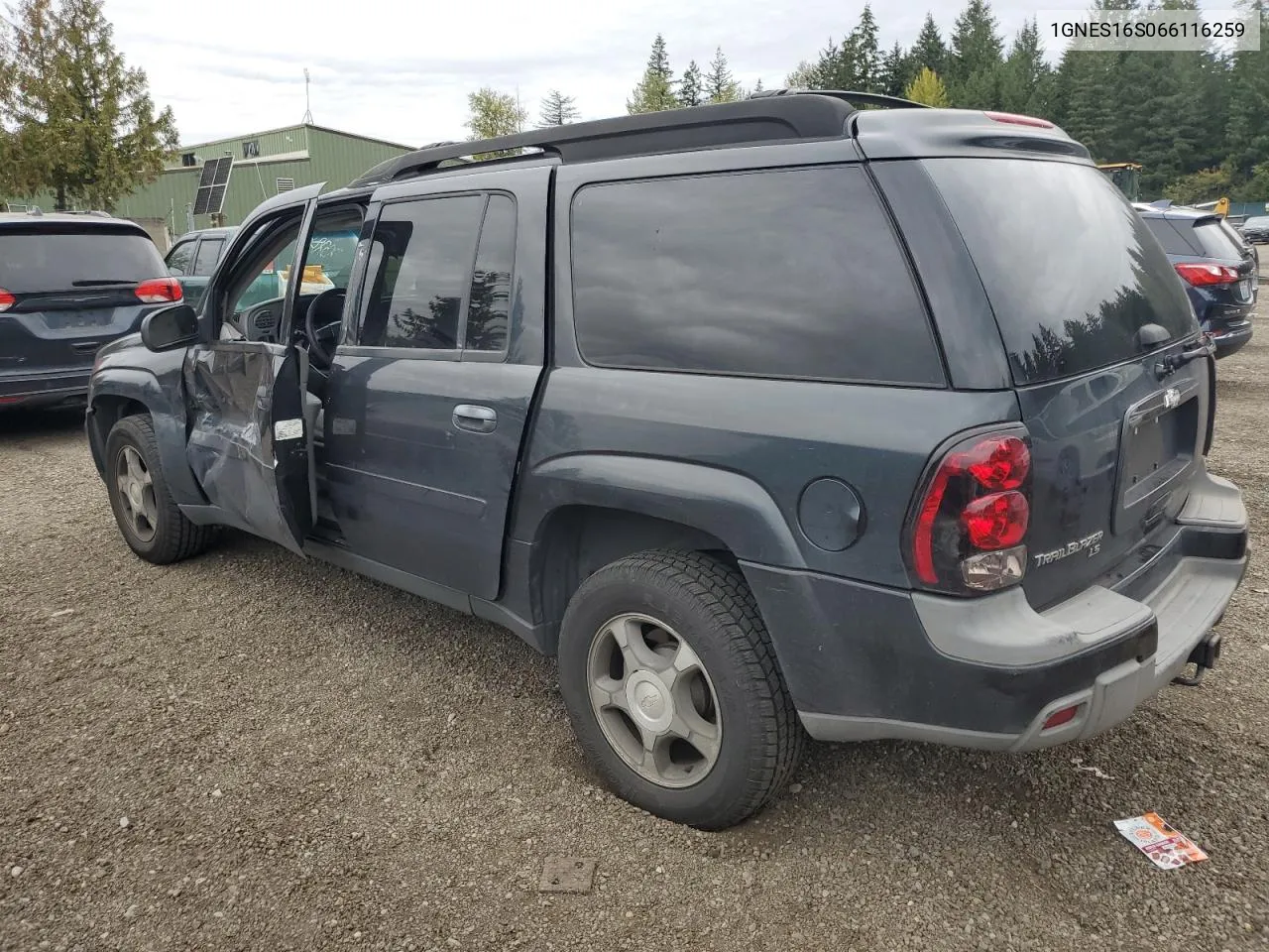 2006 Chevrolet Trailblazer Ext Ls VIN: 1GNES16S066116259 Lot: 73785064