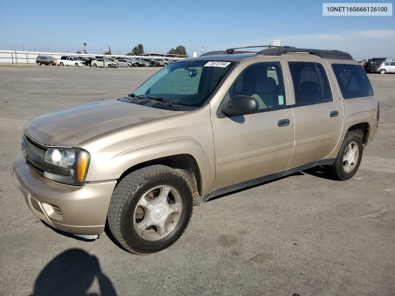 2006 Chevrolet Trailblazer Ext Ls VIN: 1GNET16S666126100 Lot: 75570794