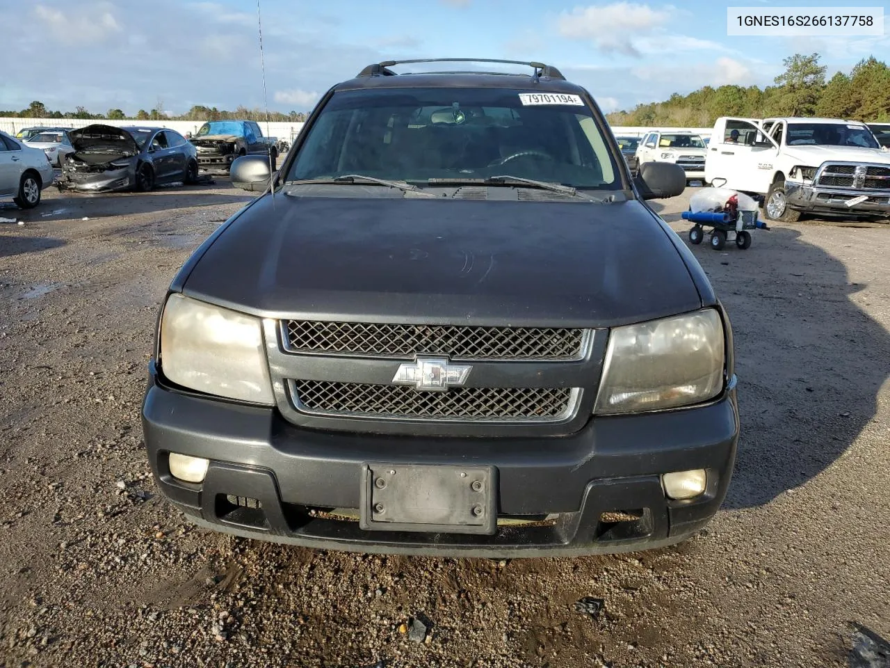 2006 Chevrolet Trailblazer Ext Ls VIN: 1GNES16S266137758 Lot: 79701194