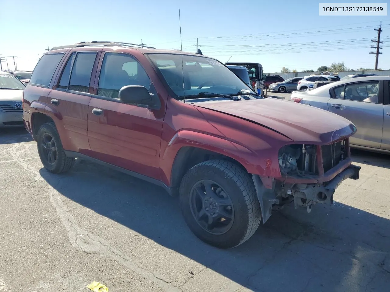 2007 Chevrolet Trailblazer Ls VIN: 1GNDT13S172138549 Lot: 72757314