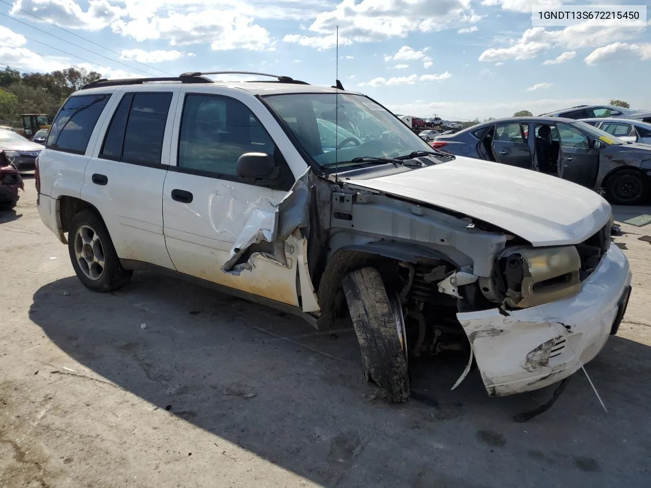 2007 Chevrolet Trailblazer Ls VIN: 1GNDT13S672215450 Lot: 73656104