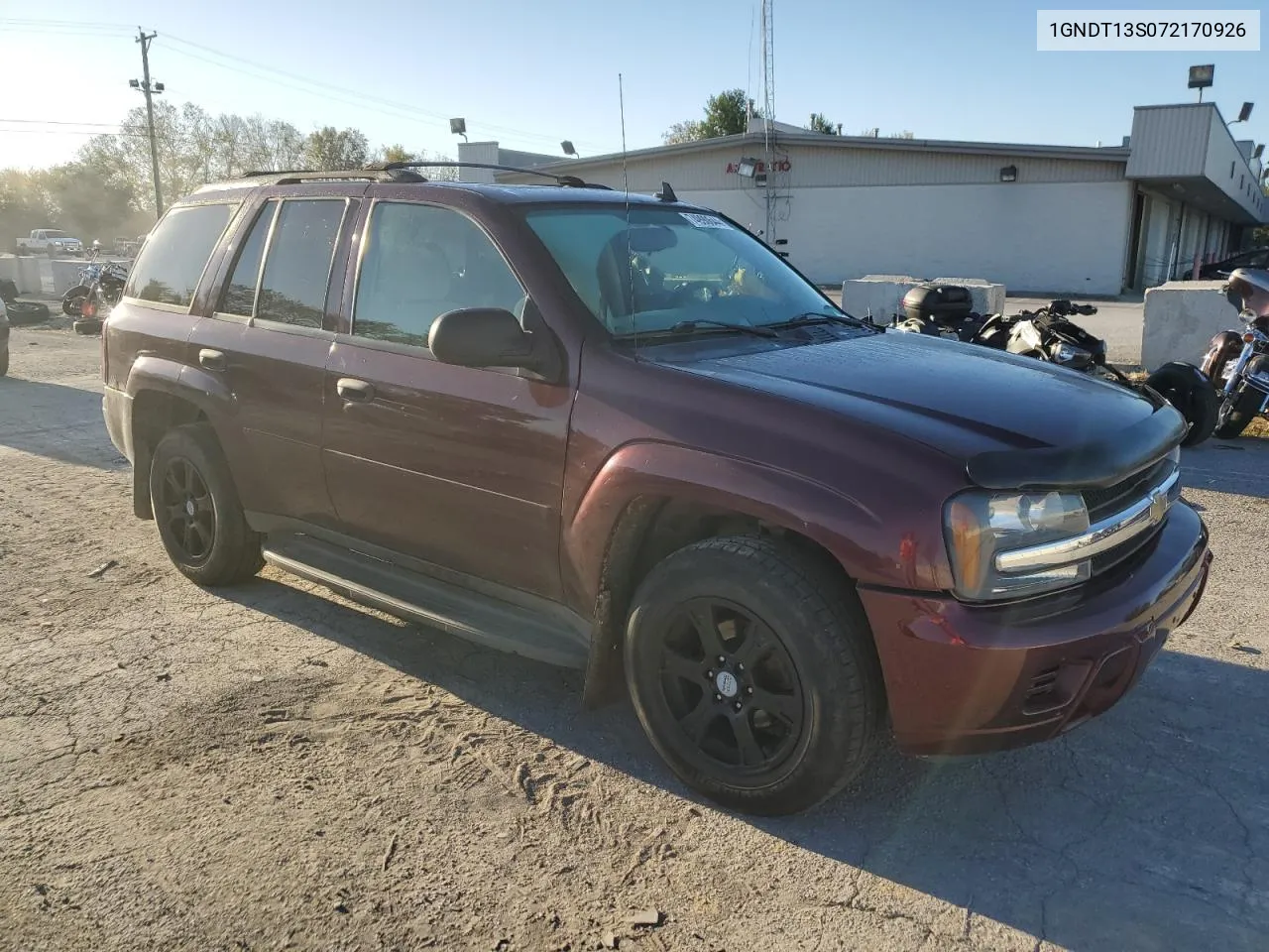 2007 Chevrolet Trailblazer Ls VIN: 1GNDT13S072170926 Lot: 74990644