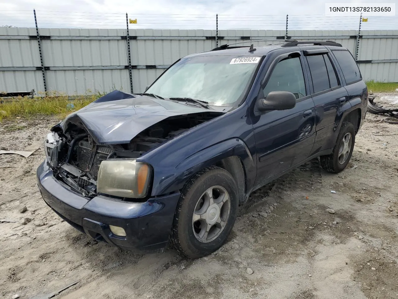 2008 Chevrolet Trailblazer Ls VIN: 1GNDT13S782133650 Lot: 67926924