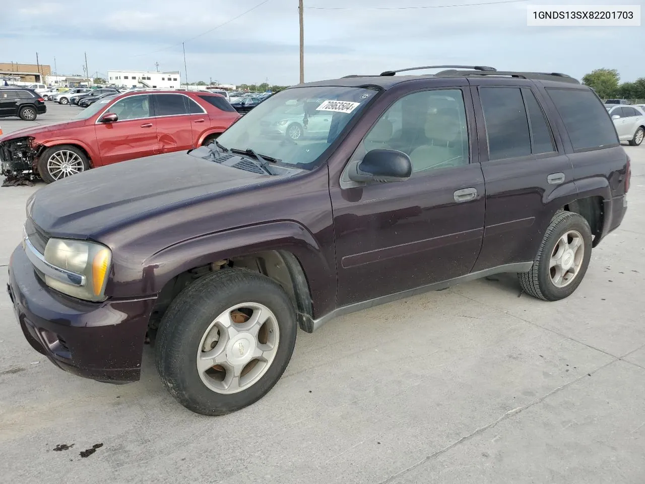 2008 Chevrolet Trailblazer Ls VIN: 1GNDS13SX82201703 Lot: 70963504