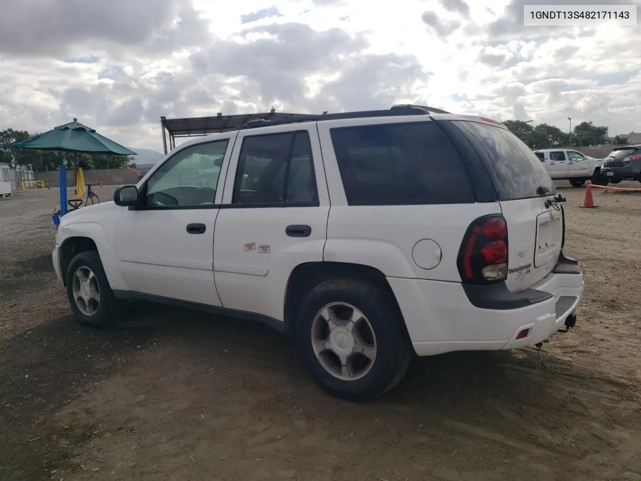 2008 Chevrolet Trailblazer Ls VIN: 1GNDT13S482171143 Lot: 71380484