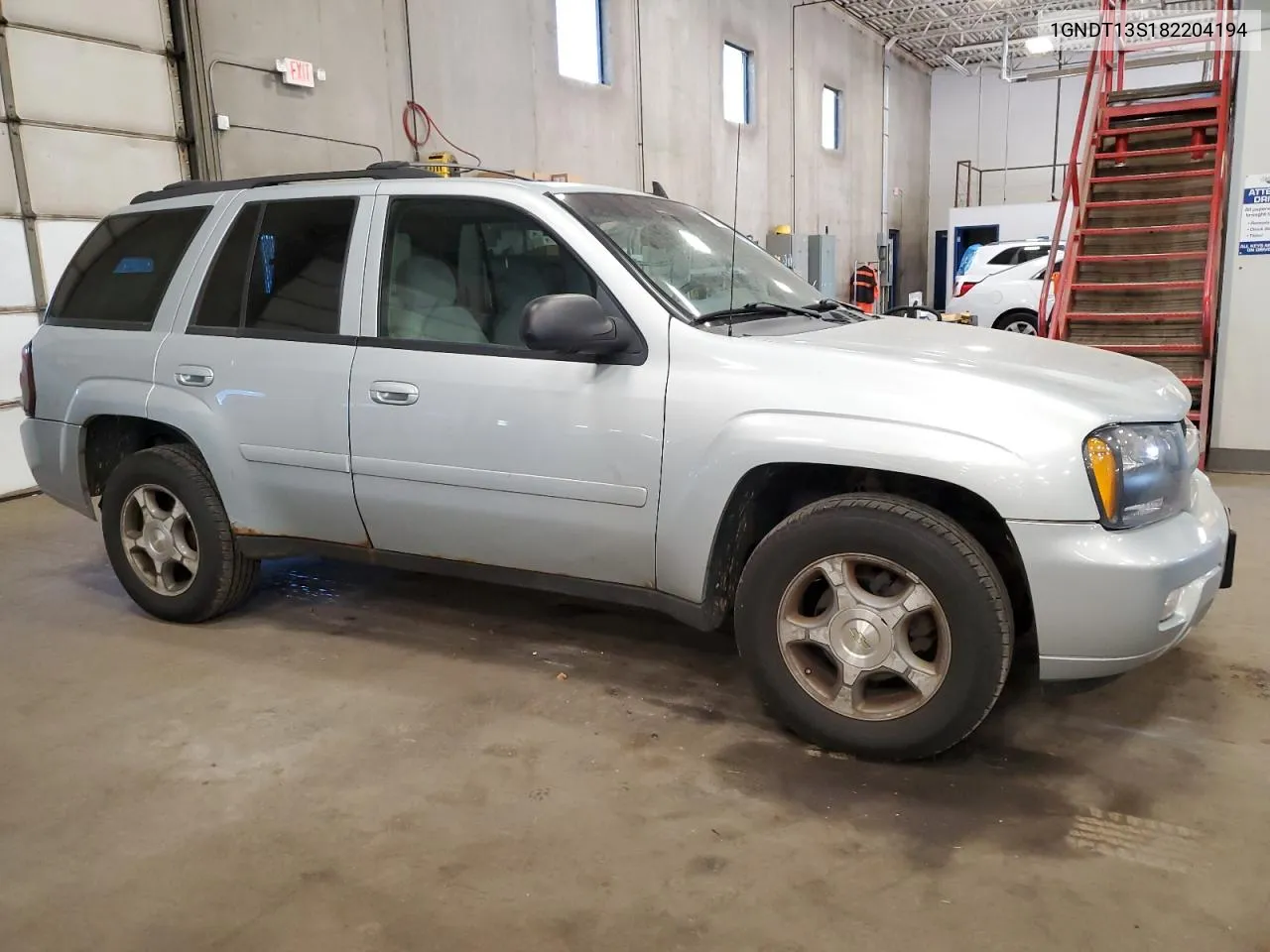 2008 Chevrolet Trailblazer Ls VIN: 1GNDT13S182204194 Lot: 72697374