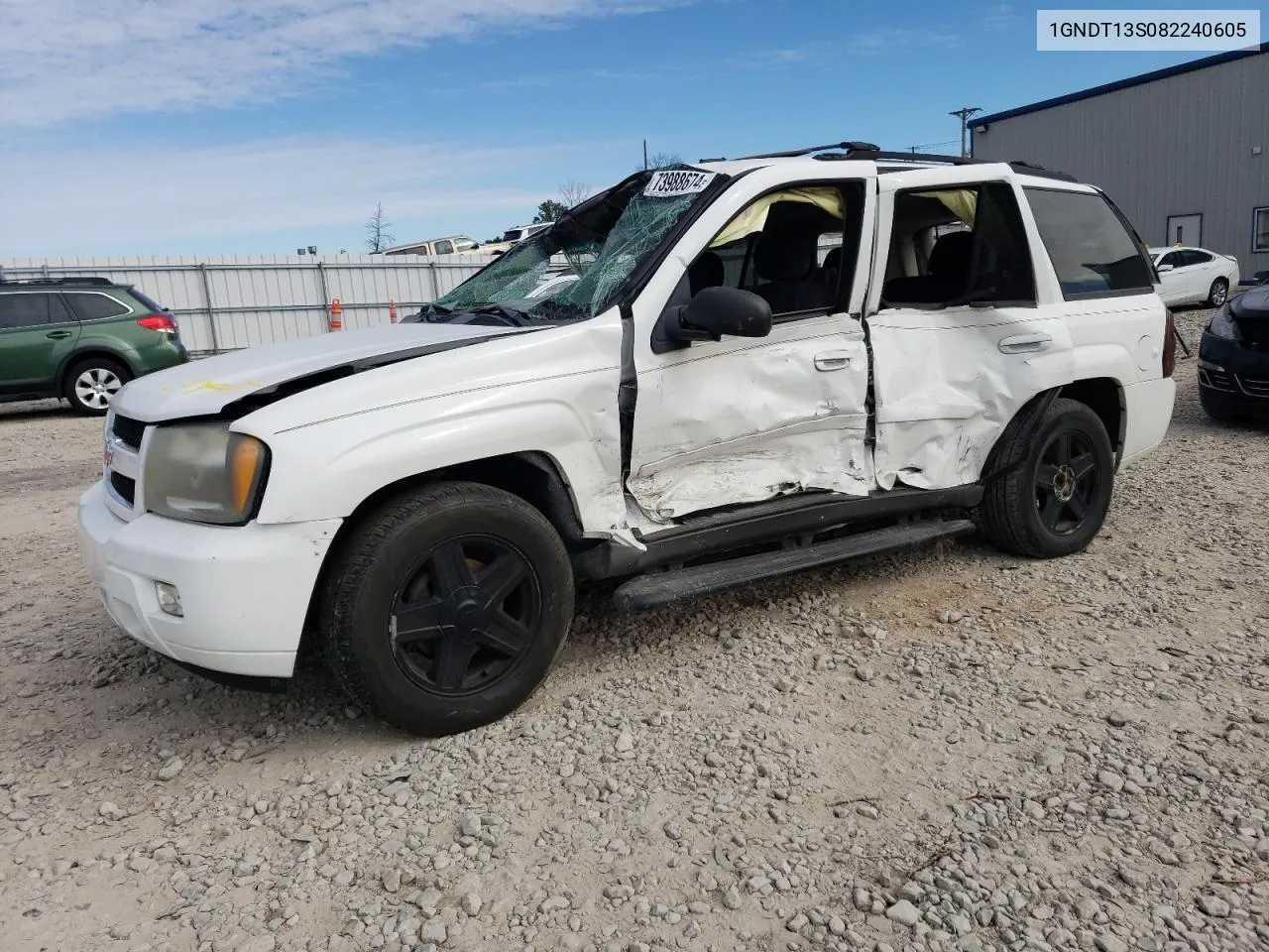 2008 Chevrolet Trailblazer Ls VIN: 1GNDT13S082240605 Lot: 73988674