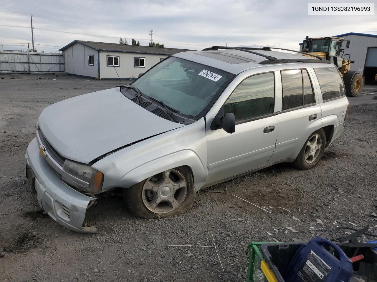 2008 Chevrolet Trailblazer Ls VIN: 1GNDT13S082196993 Lot: 74521814