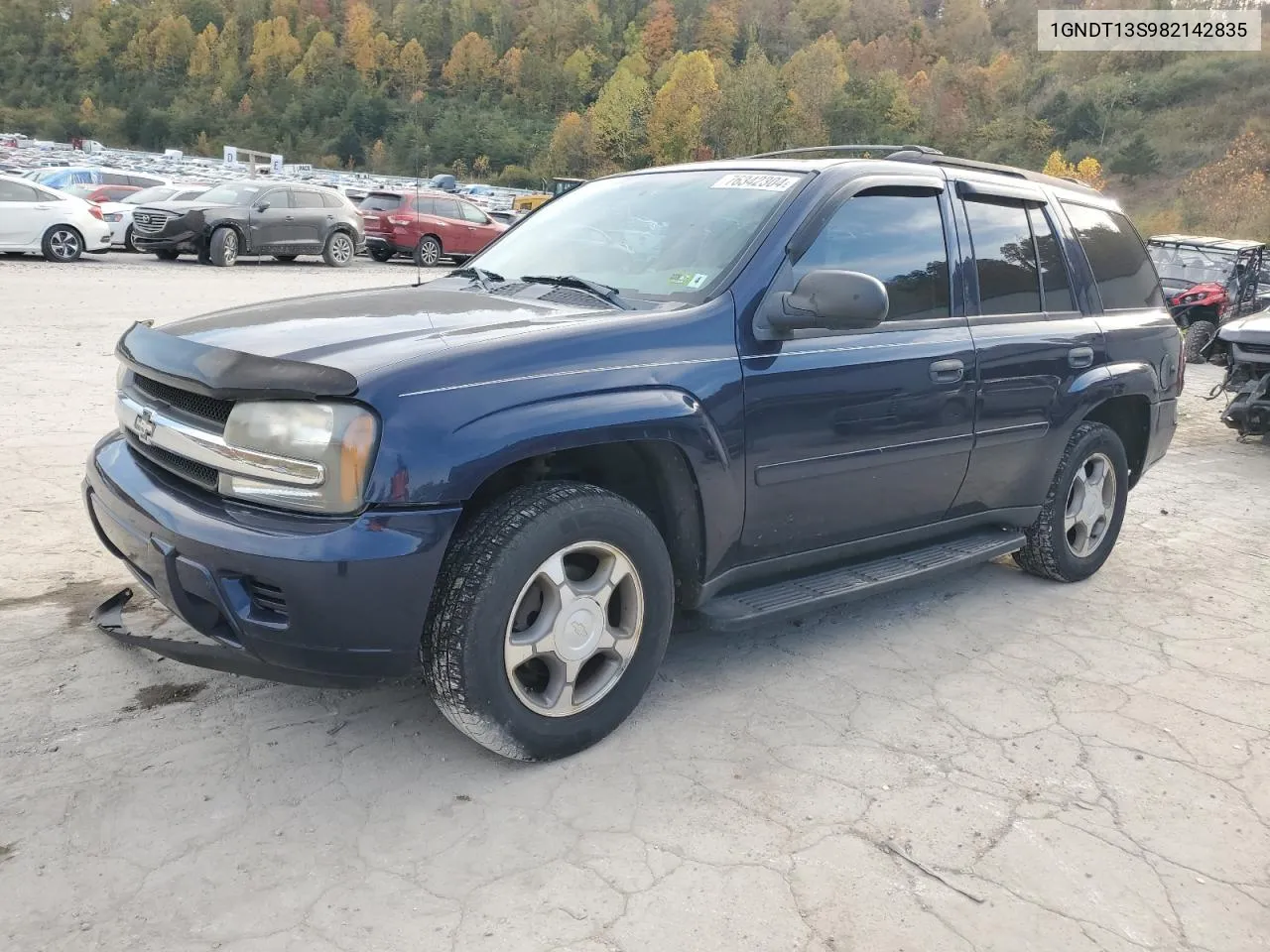 2008 Chevrolet Trailblazer Ls VIN: 1GNDT13S982142835 Lot: 76342304