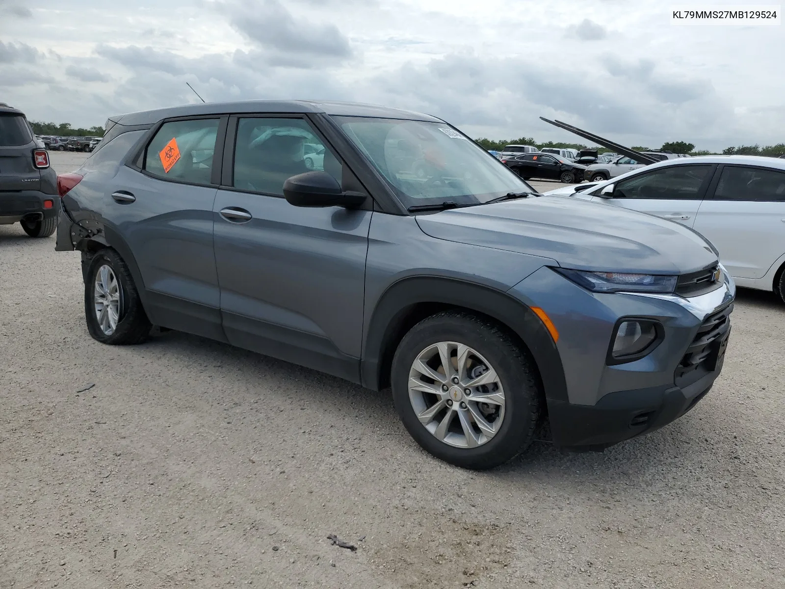 2021 Chevrolet Trailblazer Ls VIN: KL79MMS27MB129524 Lot: 63929464