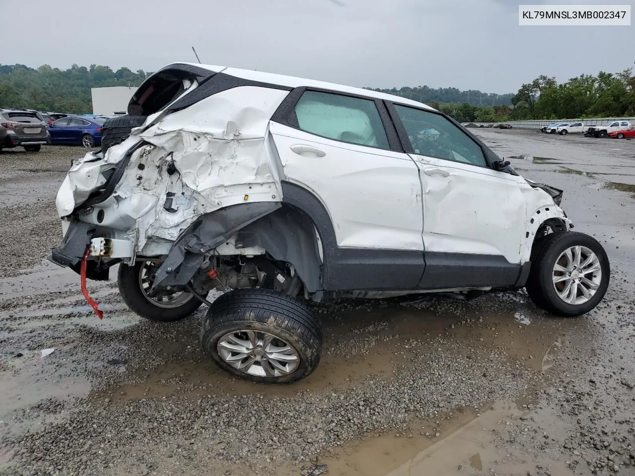 2021 Chevrolet Trailblazer Ls VIN: KL79MNSL3MB002347 Lot: 64058214