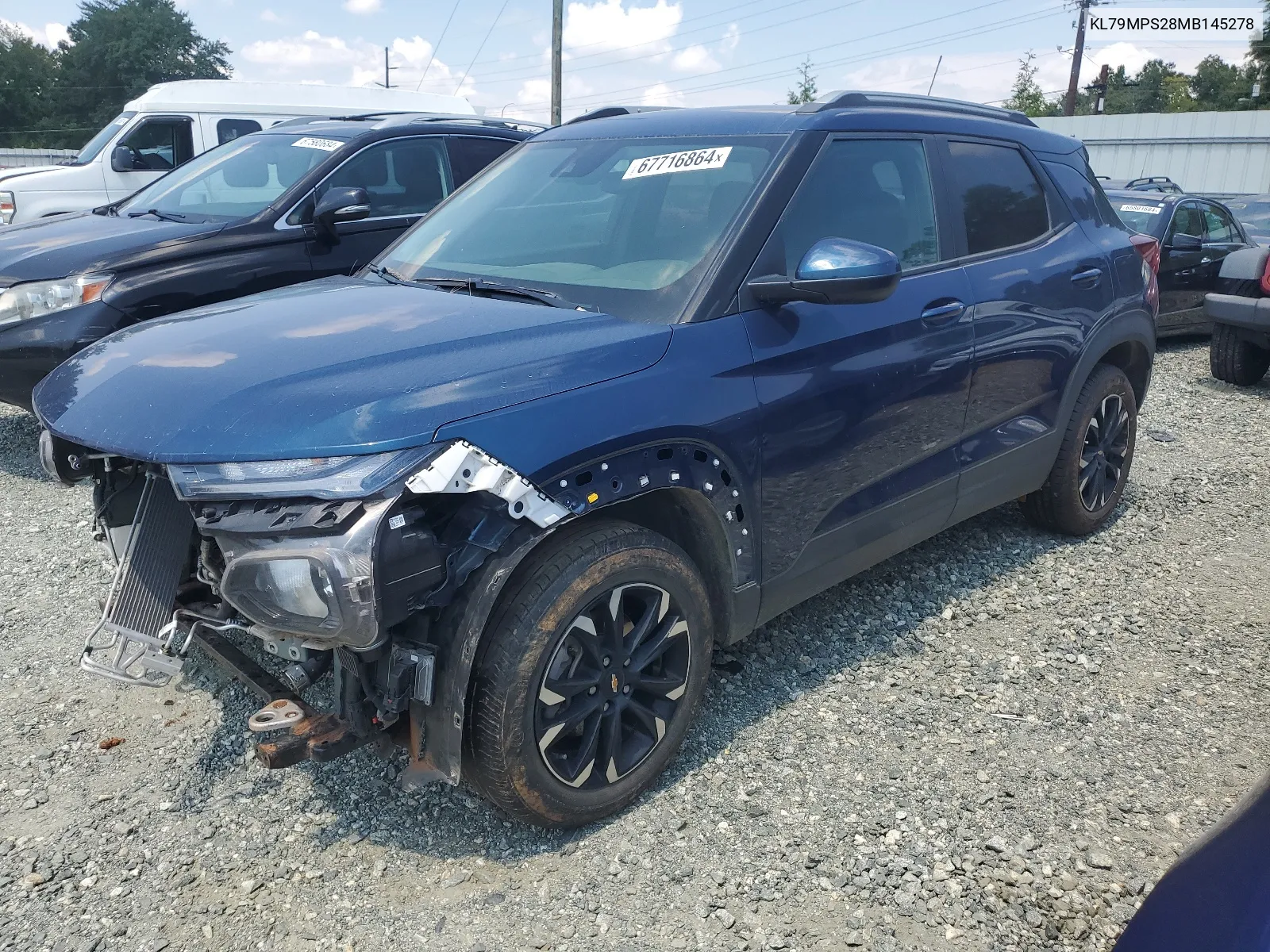 2021 Chevrolet Trailblazer Lt VIN: KL79MPS28MB145278 Lot: 67716864