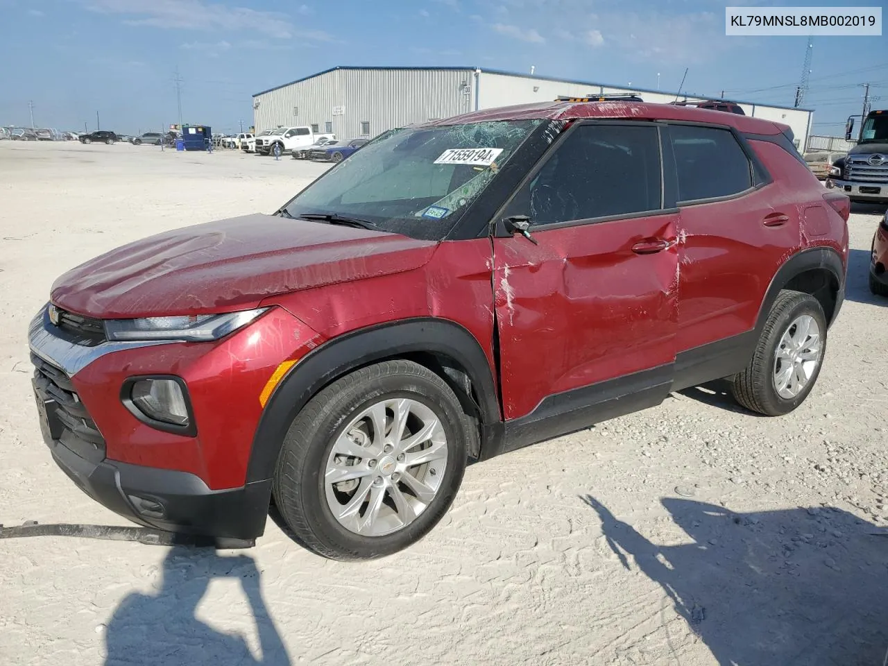 2021 Chevrolet Trailblazer Ls VIN: KL79MNSL8MB002019 Lot: 71559194