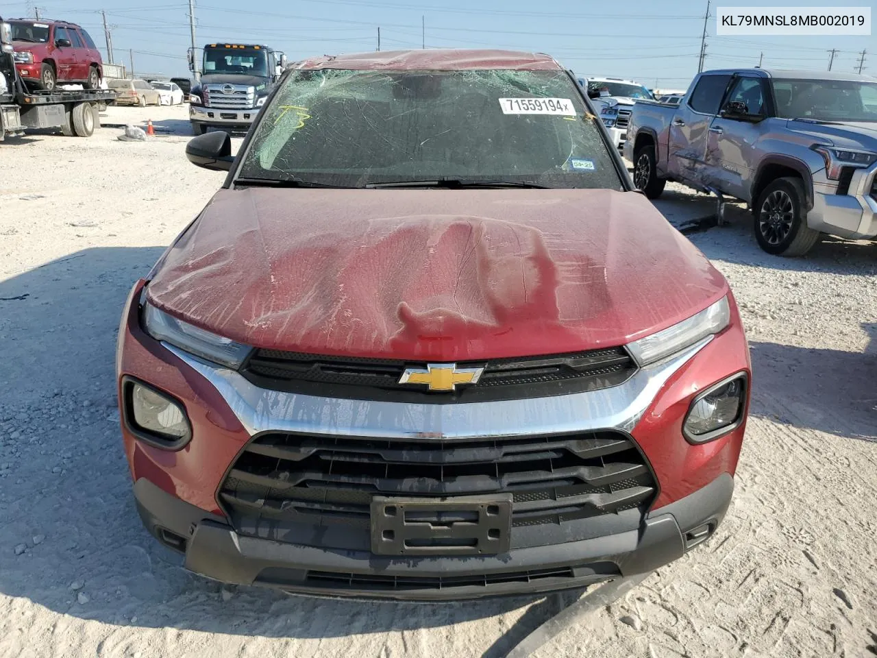 2021 Chevrolet Trailblazer Ls VIN: KL79MNSL8MB002019 Lot: 71559194