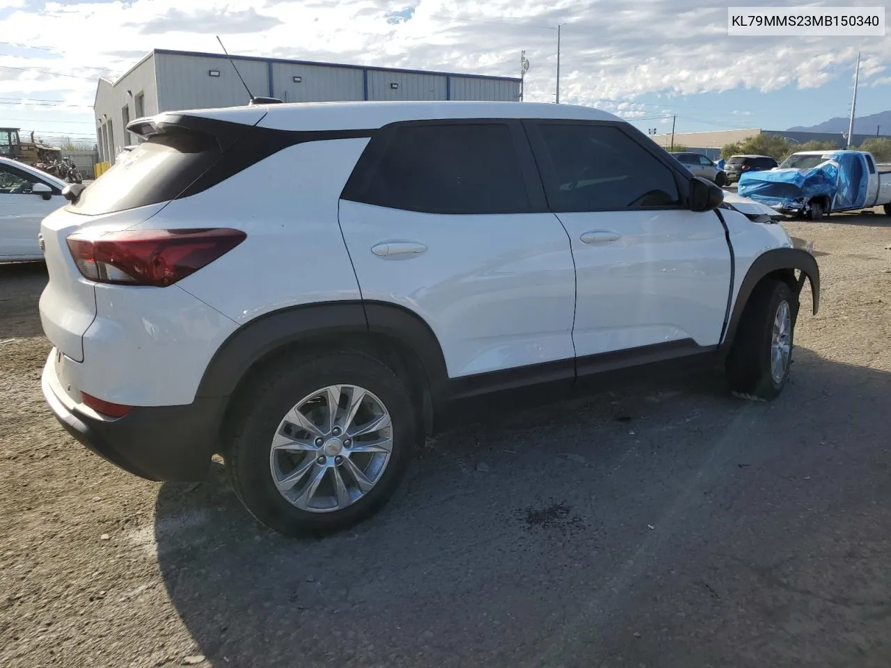 2021 Chevrolet Trailblazer Ls VIN: KL79MMS23MB150340 Lot: 72567464