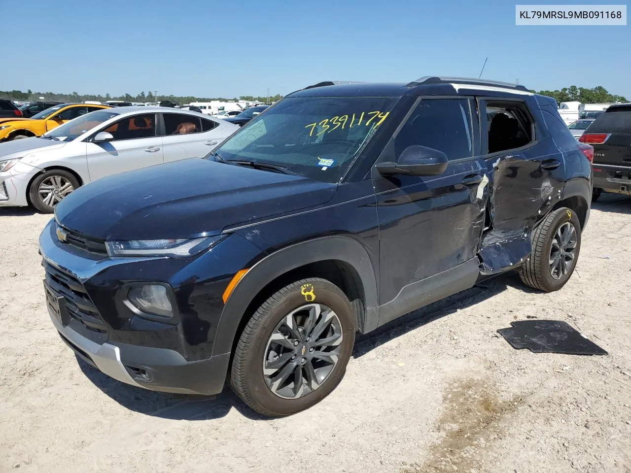 2021 Chevrolet Trailblazer Lt VIN: KL79MRSL9MB091168 Lot: 73391174