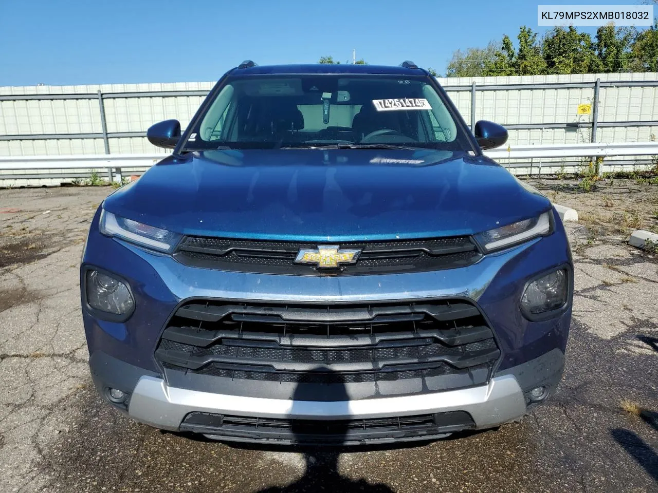 2021 Chevrolet Trailblazer Lt VIN: KL79MPS2XMB018032 Lot: 74261474