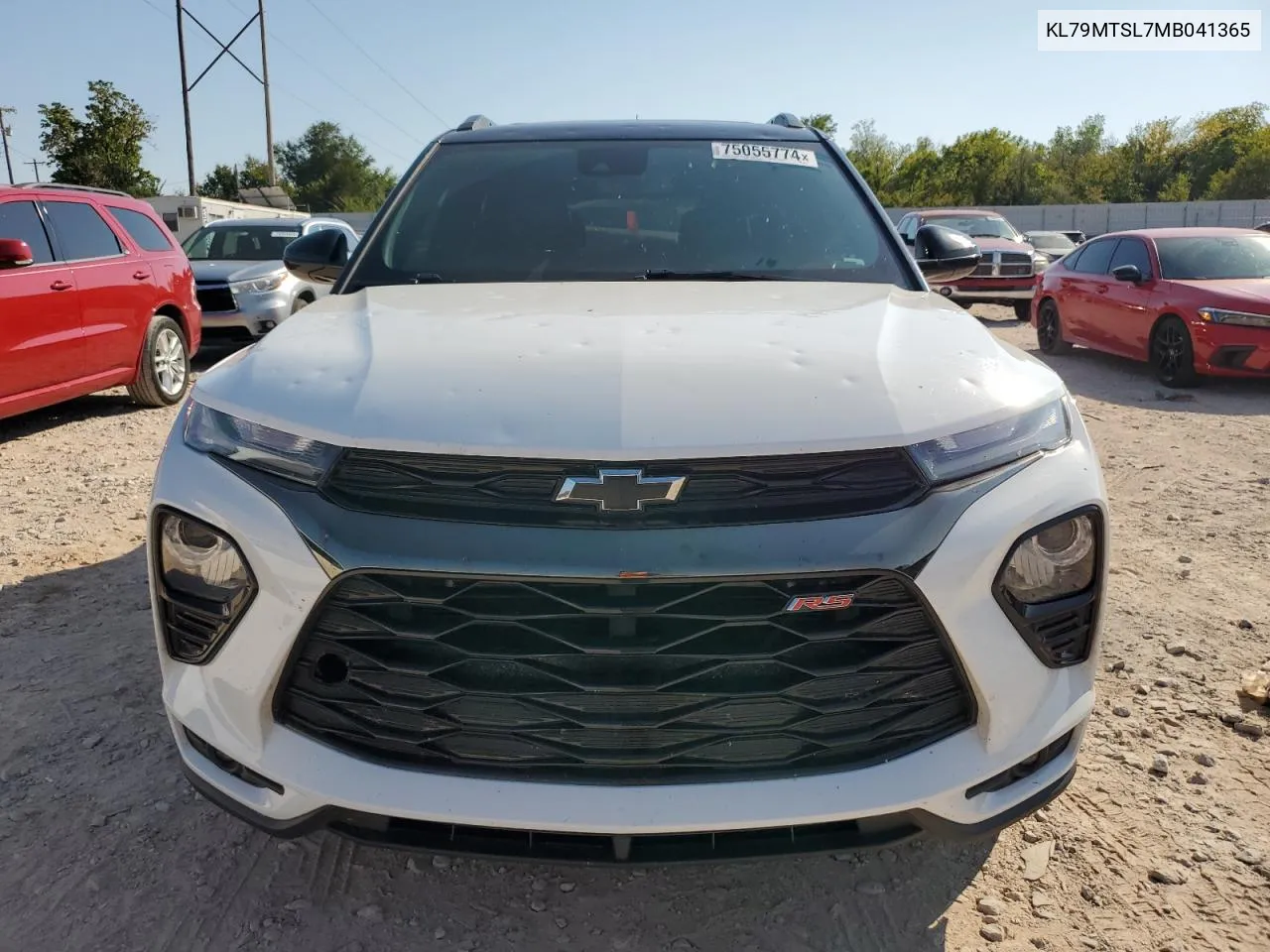 2021 Chevrolet Trailblazer Rs VIN: KL79MTSL7MB041365 Lot: 75055774