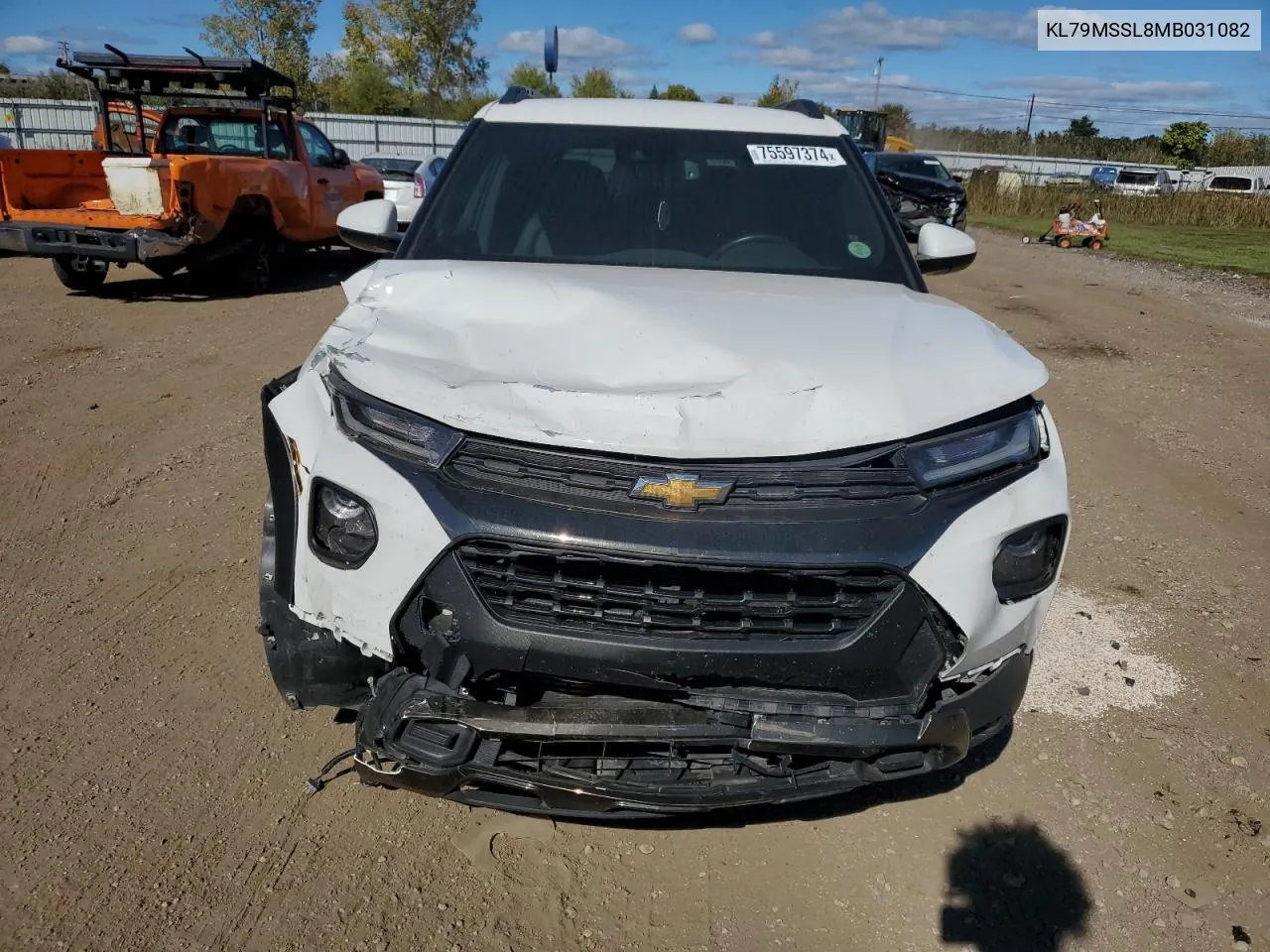 2021 Chevrolet Trailblazer Activ VIN: KL79MSSL8MB031082 Lot: 75597374