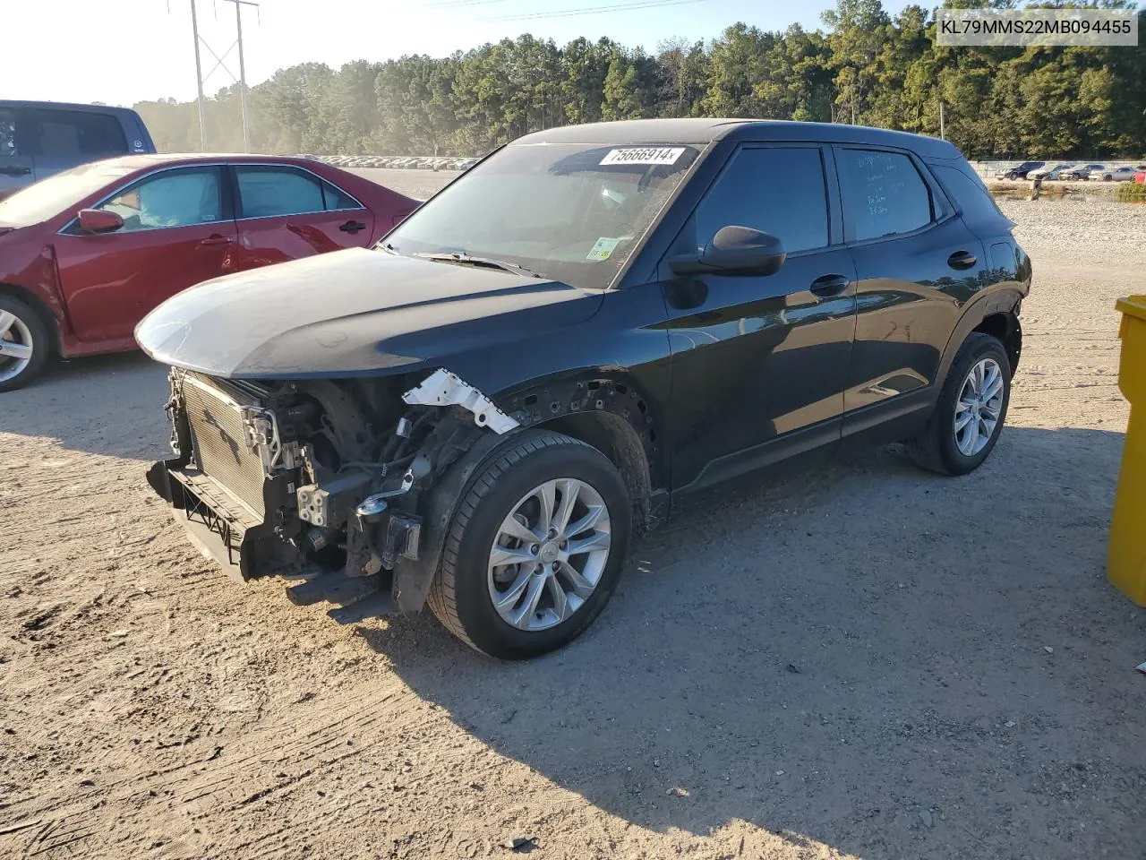 2021 Chevrolet Trailblazer Ls VIN: KL79MMS22MB094455 Lot: 75666914