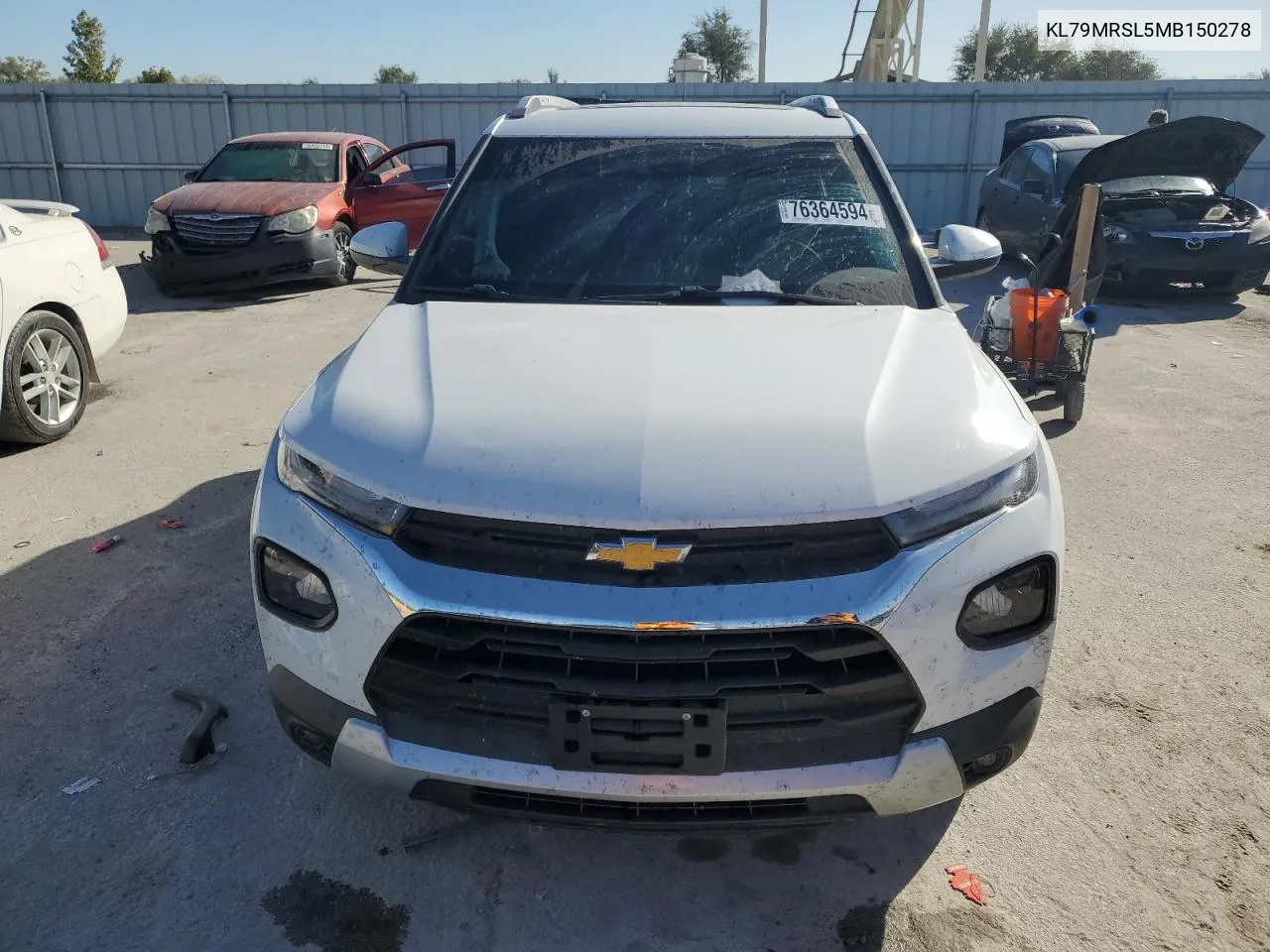 2021 Chevrolet Trailblazer Lt VIN: KL79MRSL5MB150278 Lot: 76364594