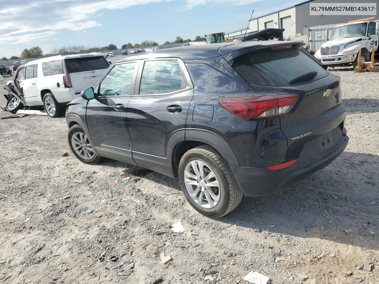 2021 Chevrolet Trailblazer Ls VIN: KL79MMS27MB143617 Lot: 77941424