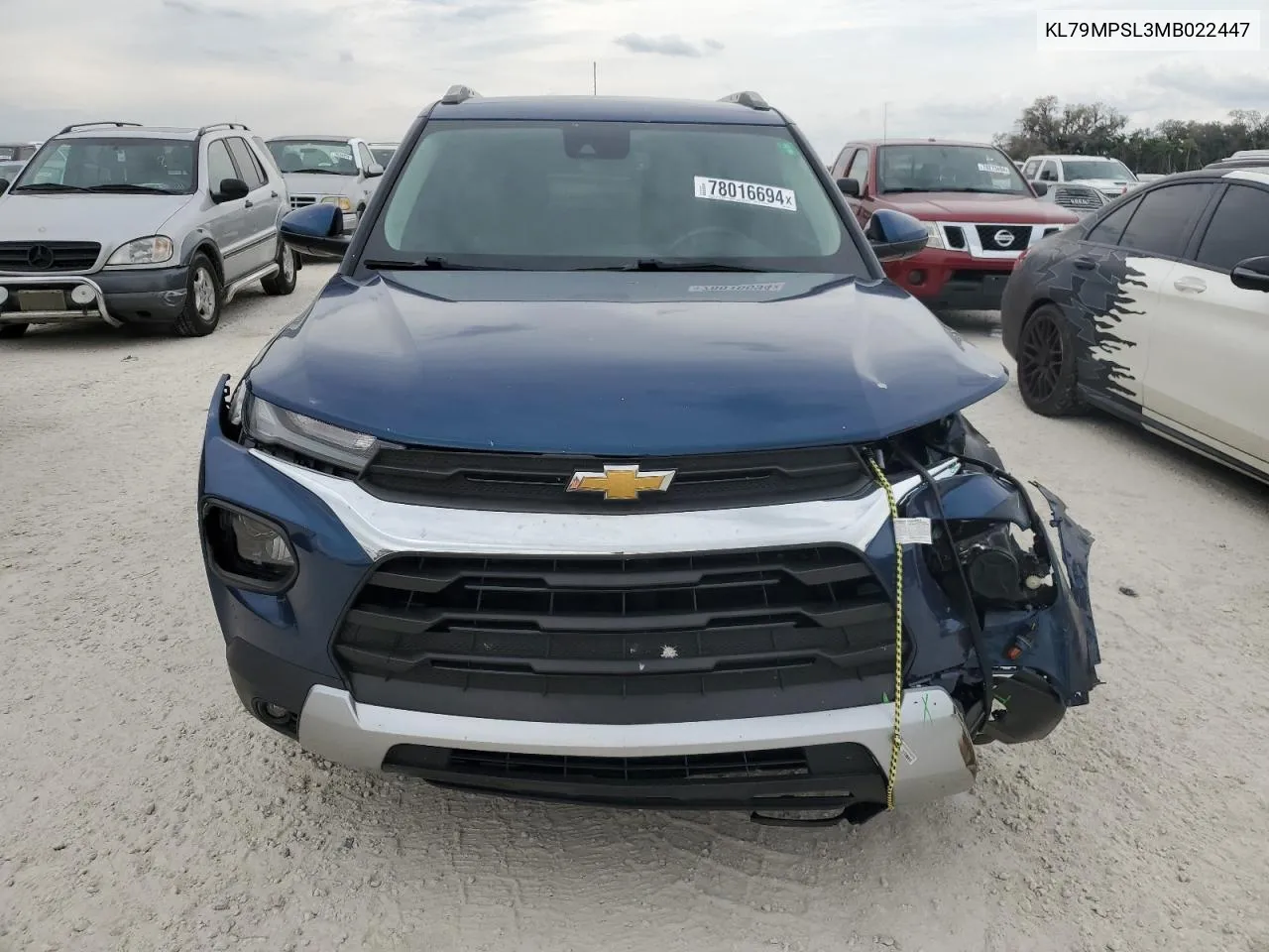 2021 Chevrolet Trailblazer Lt VIN: KL79MPSL3MB022447 Lot: 78016694