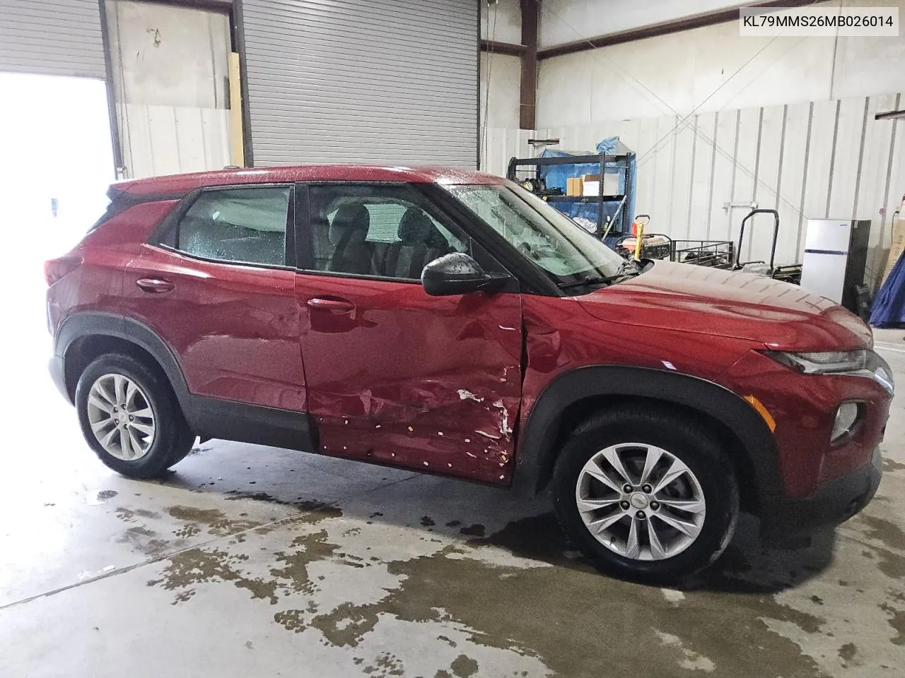 2021 Chevrolet Trailblazer Ls VIN: KL79MMS26MB026014 Lot: 78756114