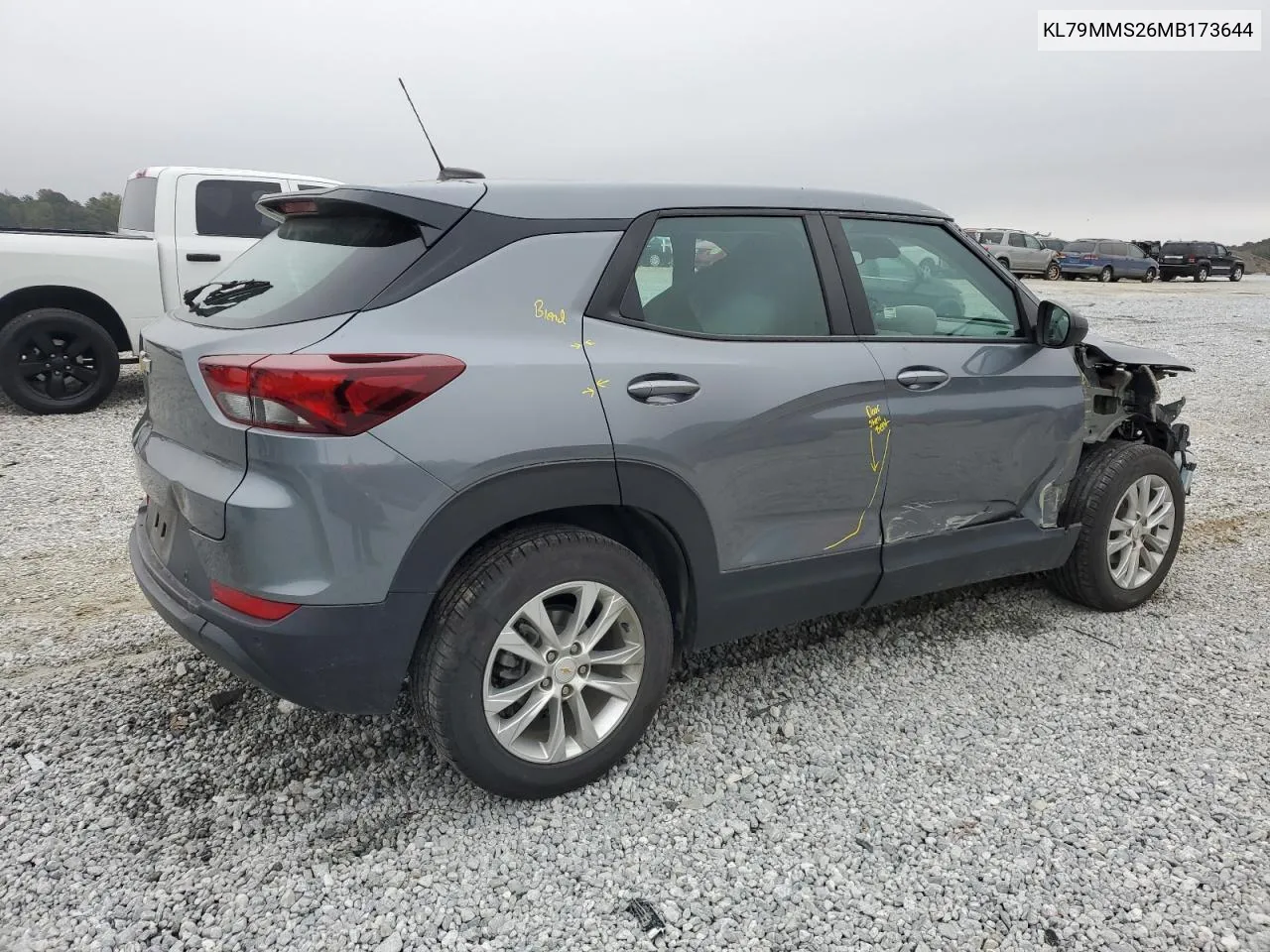 2021 Chevrolet Trailblazer Ls VIN: KL79MMS26MB173644 Lot: 78917294