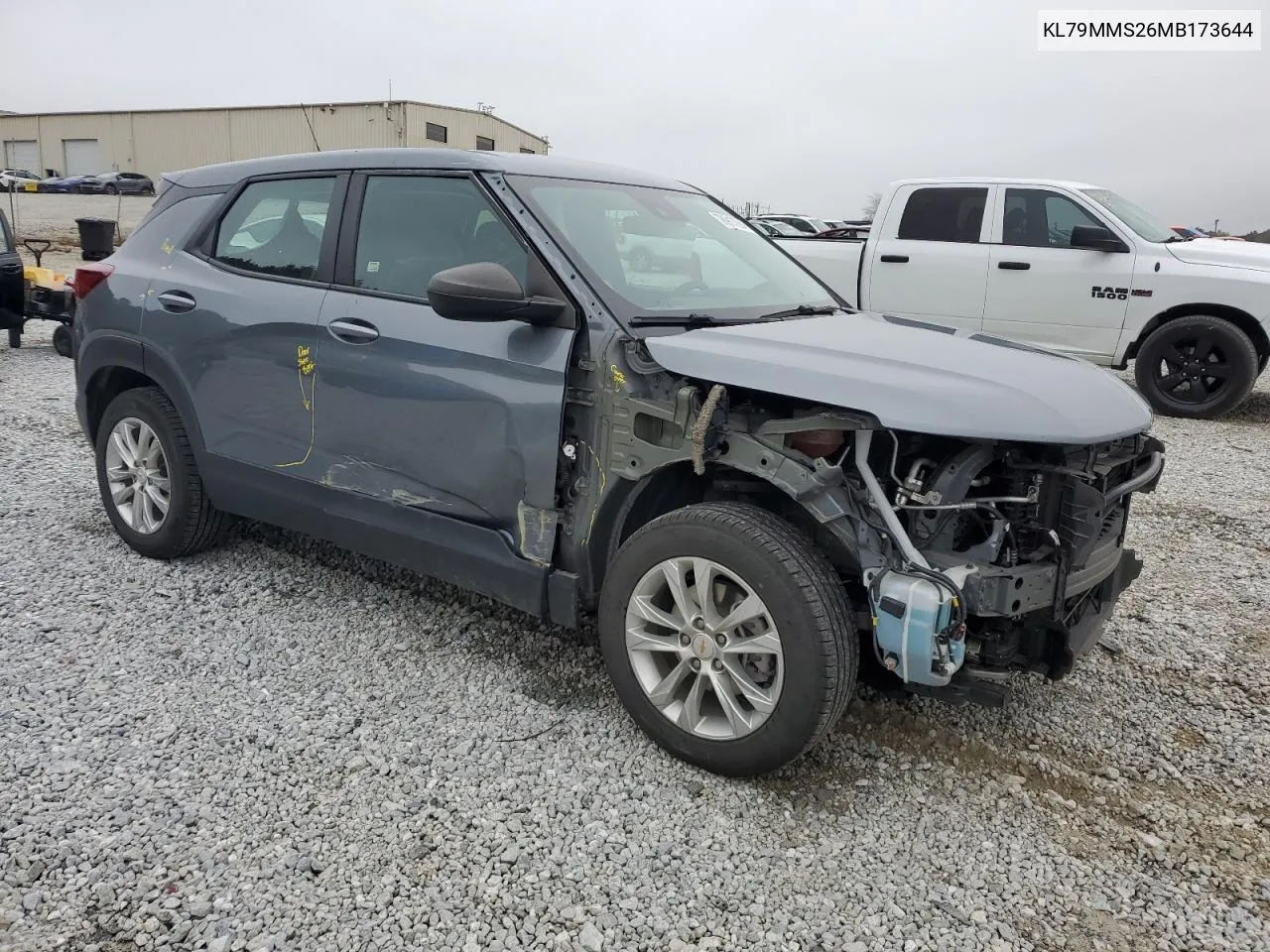 2021 Chevrolet Trailblazer Ls VIN: KL79MMS26MB173644 Lot: 78917294