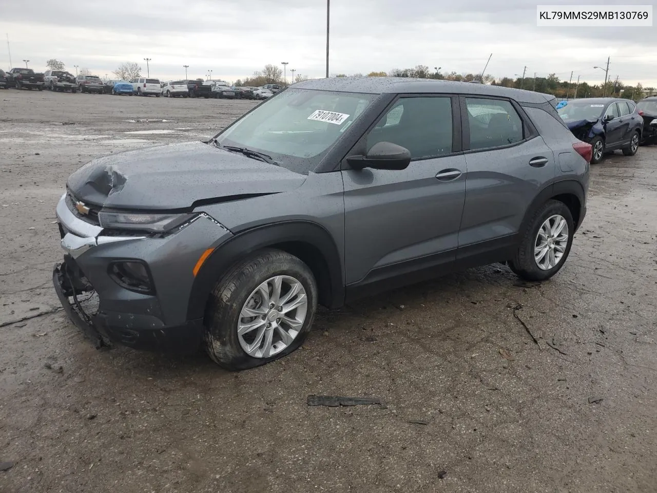 2021 Chevrolet Trailblazer Ls VIN: KL79MMS29MB130769 Lot: 79107004