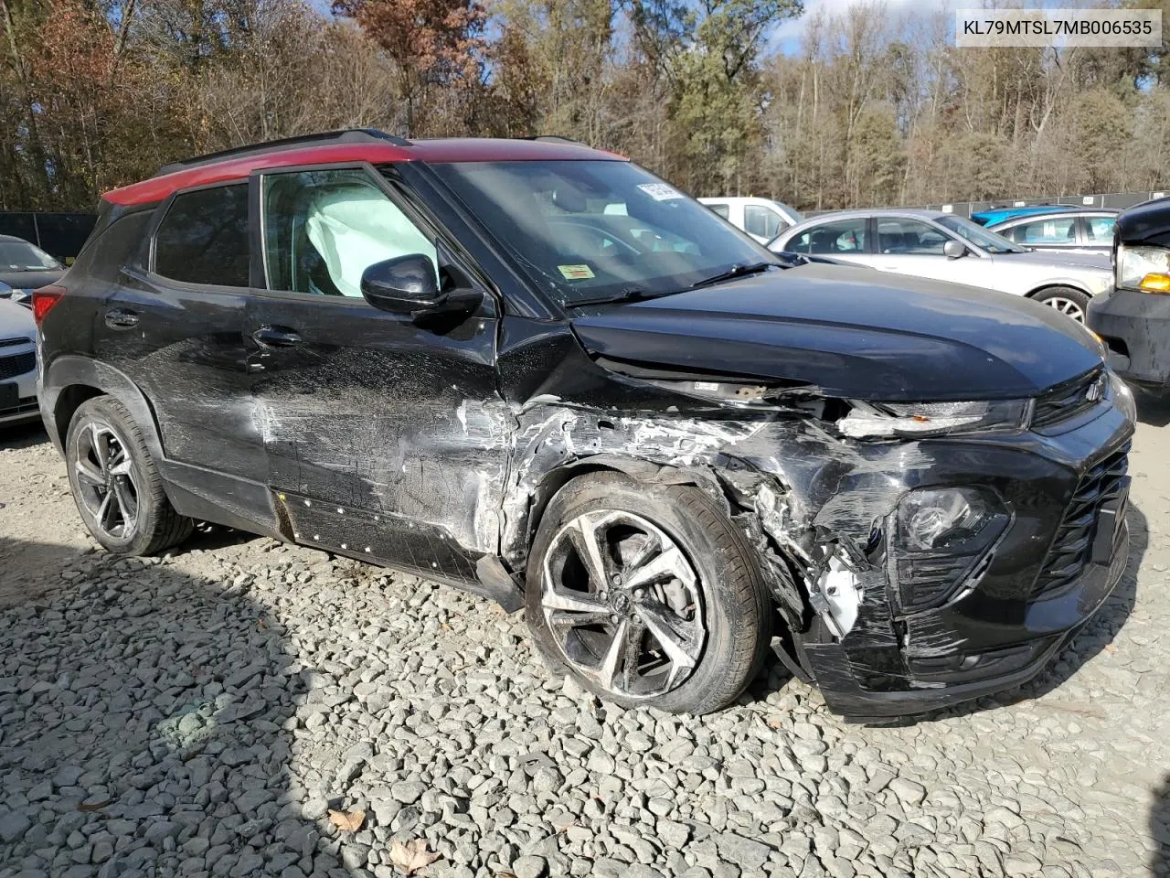 2021 Chevrolet Trailblazer Rs VIN: KL79MTSL7MB006535 Lot: 79375434