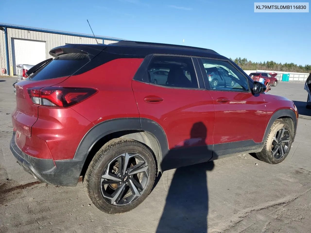 2021 Chevrolet Trailblazer Rs VIN: KL79MTSL0MB116830 Lot: 80849064