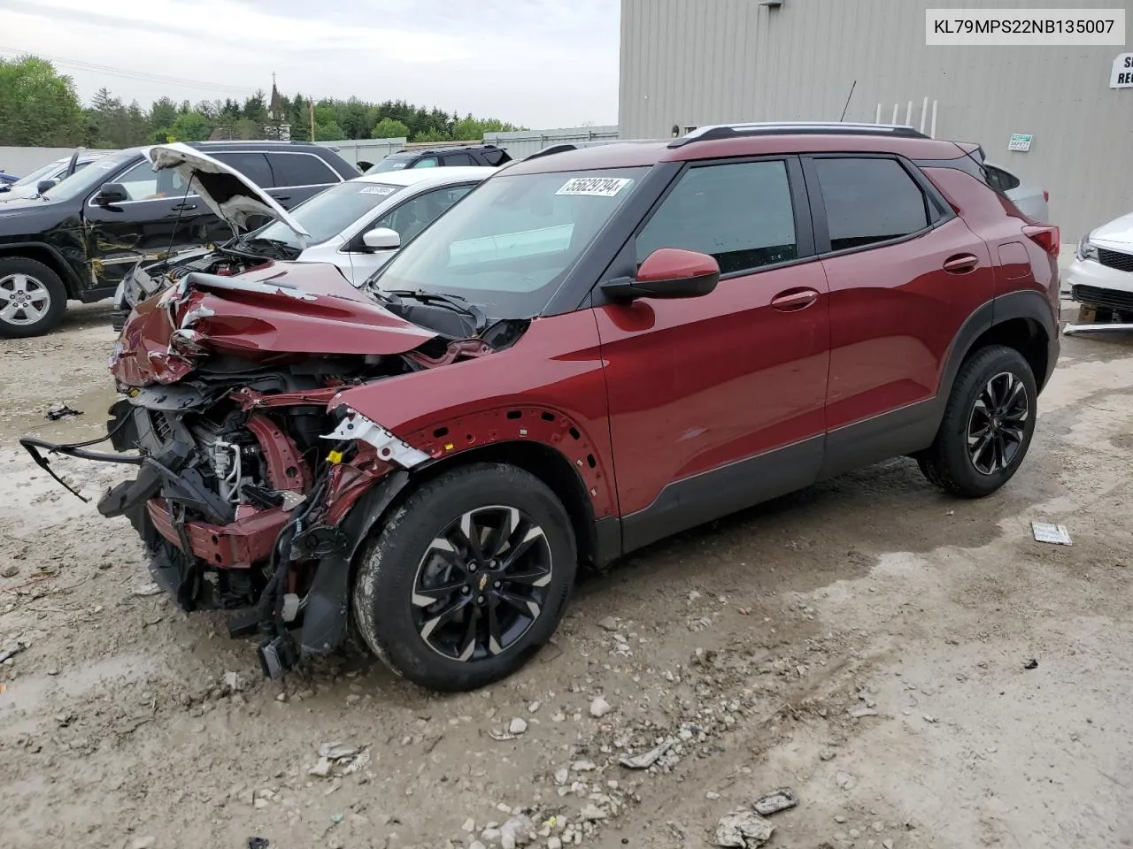 2022 Chevrolet Trailblazer Lt VIN: KL79MPS22NB135007 Lot: 55629794