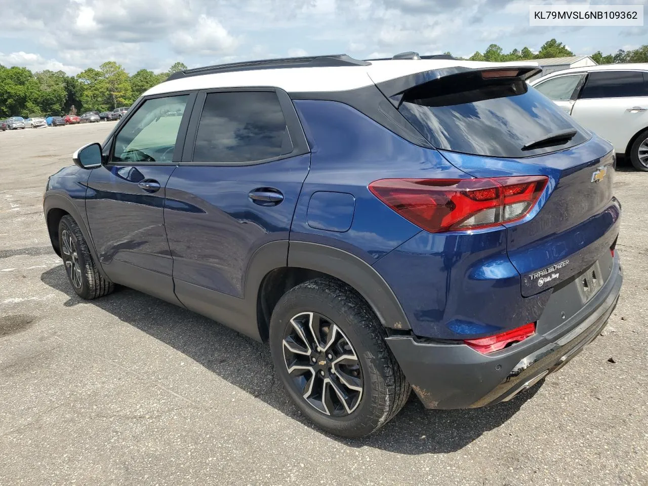 2022 Chevrolet Trailblazer Activ VIN: KL79MVSL6NB109362 Lot: 60345984