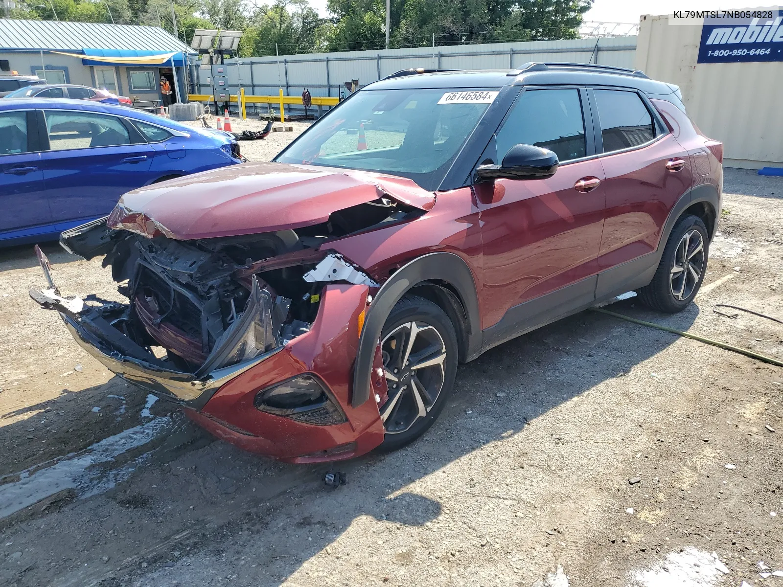 2022 Chevrolet Trailblazer Rs VIN: KL79MTSL7NB054828 Lot: 66146584