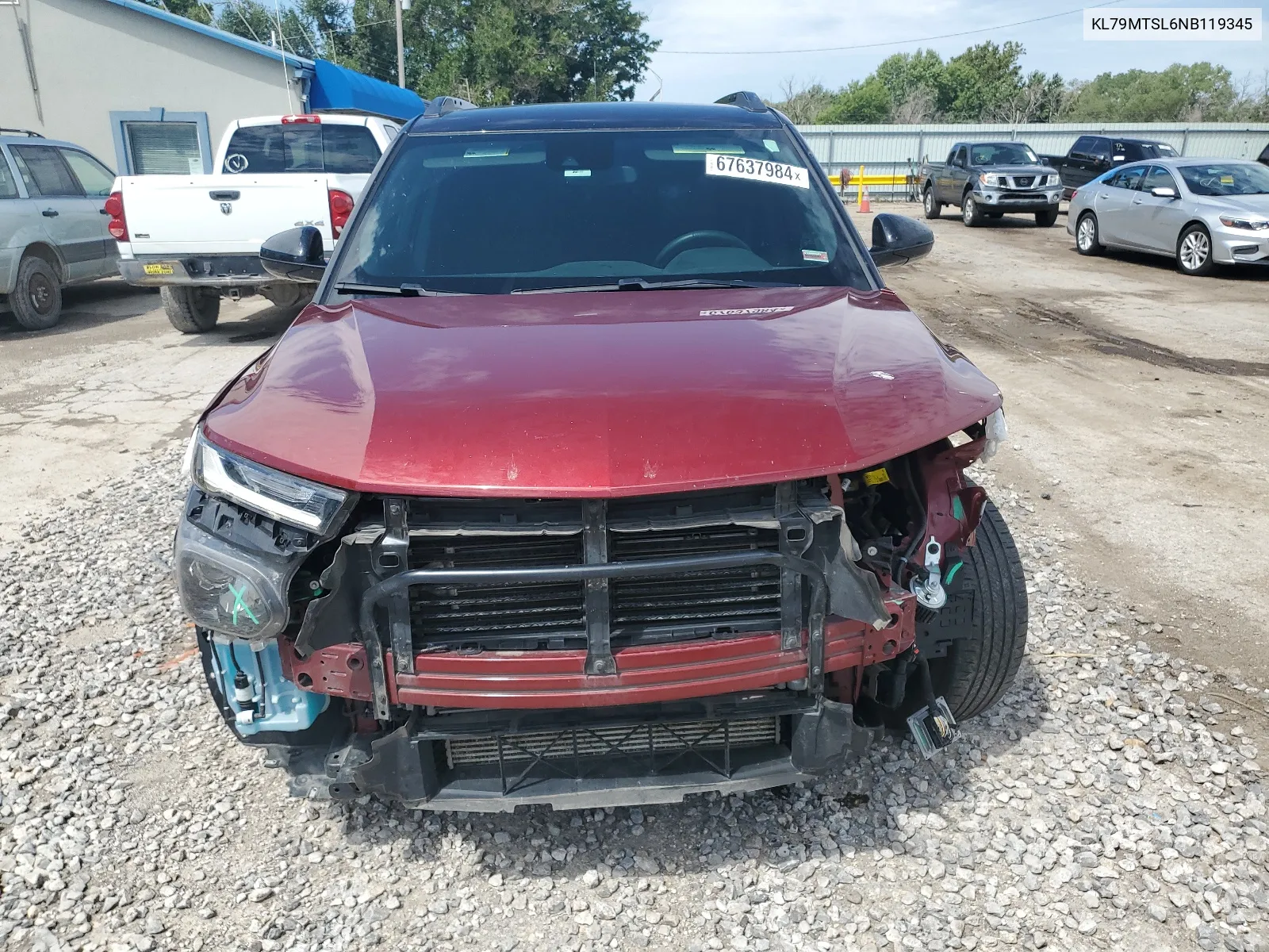 2022 Chevrolet Trailblazer Rs VIN: KL79MTSL6NB119345 Lot: 67637984