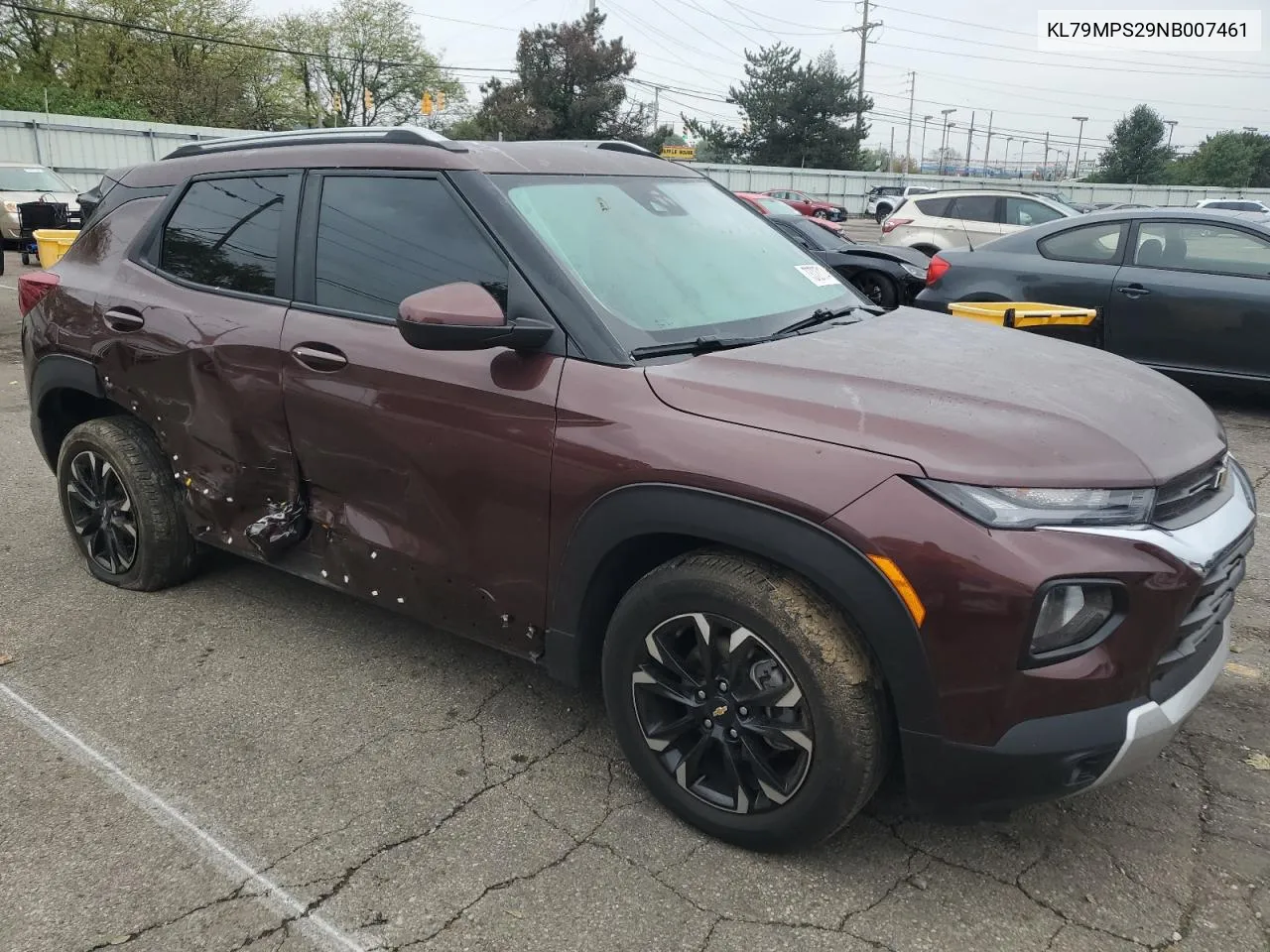 2022 Chevrolet Trailblazer Lt VIN: KL79MPS29NB007461 Lot: 73727174