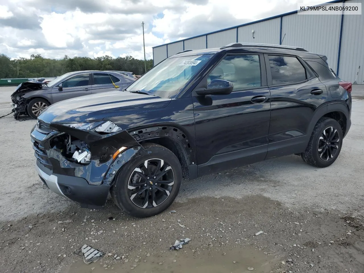 2022 Chevrolet Trailblazer Lt VIN: KL79MPSL4NB069200 Lot: 74203694