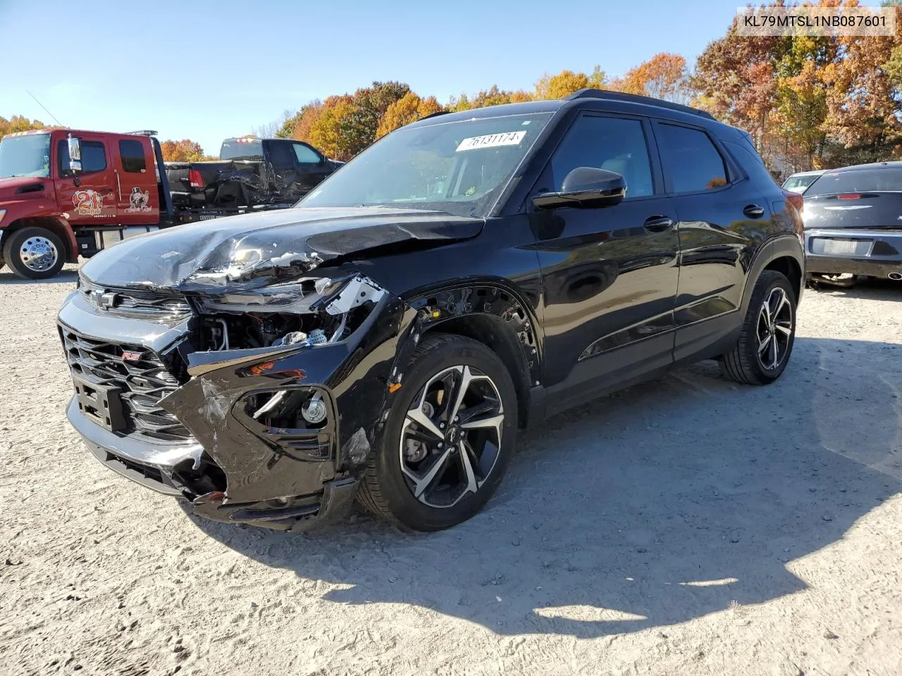 2022 Chevrolet Trailblazer Rs VIN: KL79MTSL1NB087601 Lot: 76131174