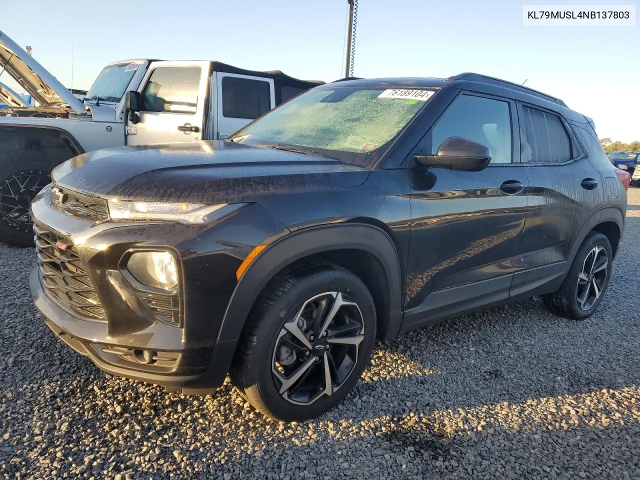 2022 Chevrolet Trailblazer Rs VIN: KL79MUSL4NB137803 Lot: 76189104