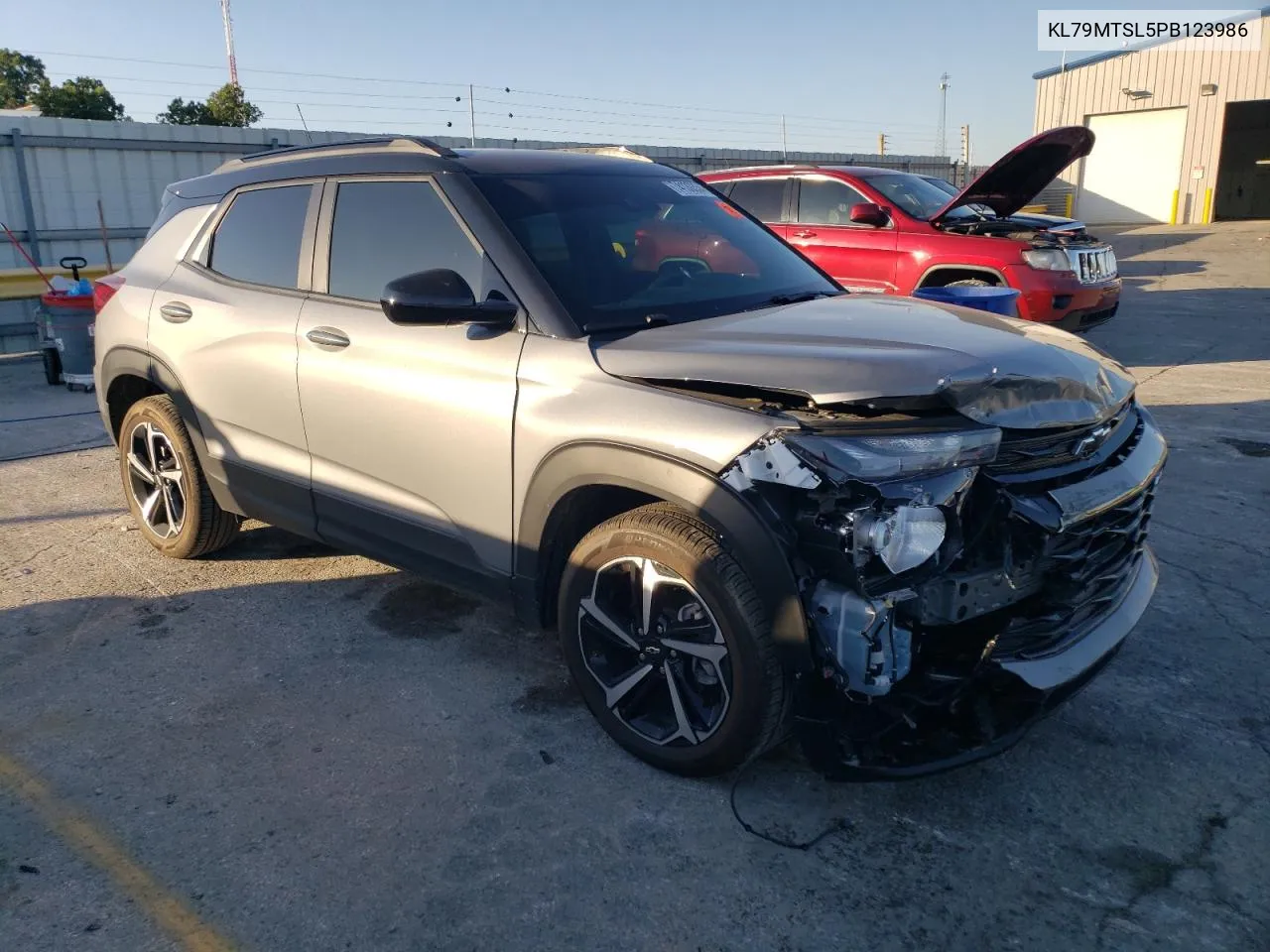 2023 Chevrolet Trailblazer Rs VIN: KL79MTSL5PB123986 Lot: 74130334