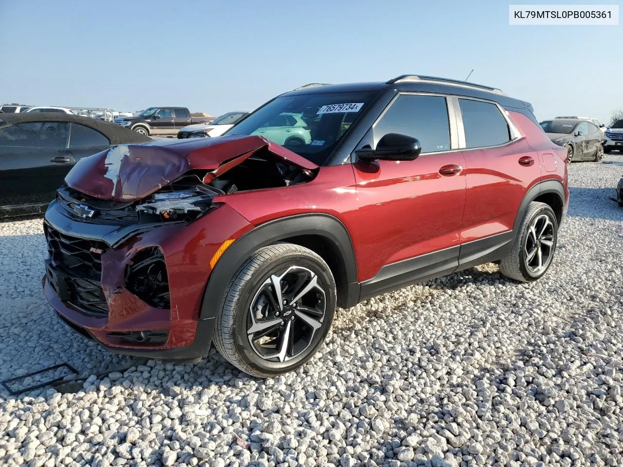 2023 Chevrolet Trailblazer Rs VIN: KL79MTSL0PB005361 Lot: 76579734